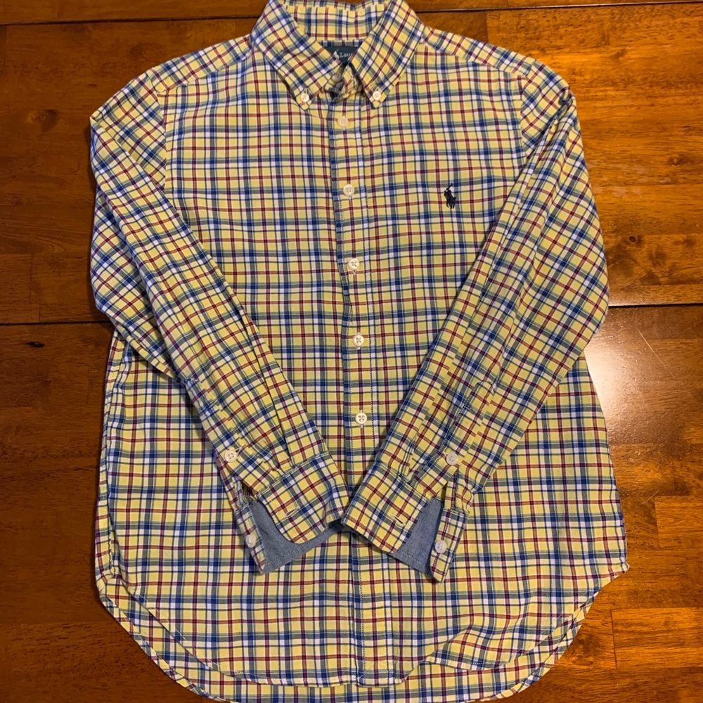 Boy’s Polo Ralph Lauren Button-Up Shirt, Plaid, M
